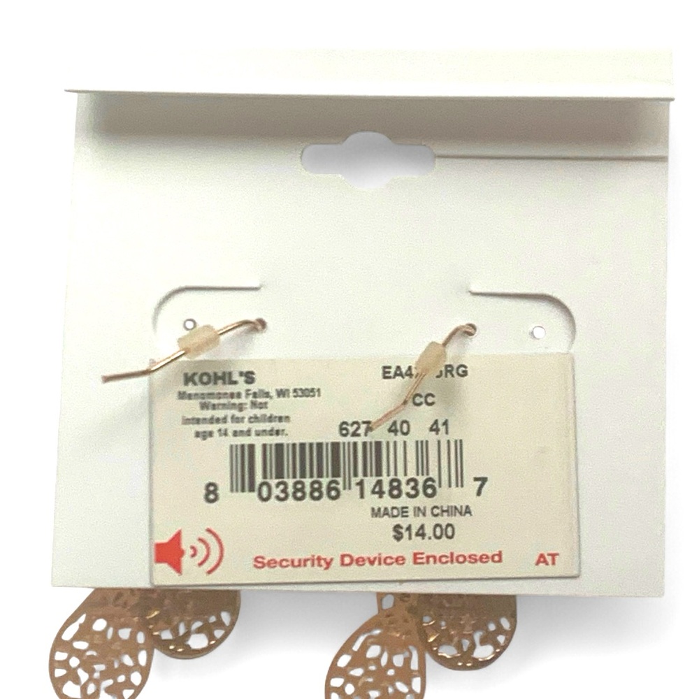 LC Lauren Conrad Gold-Tone Teardrop Earrings - Picture 4 of 4